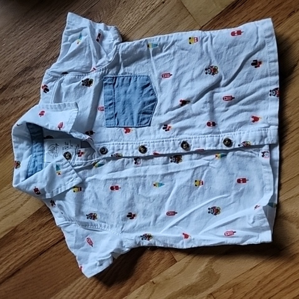 Disney Mickey Mouse Button-Down Shirt — 9-12 months - Picture 1 of 5